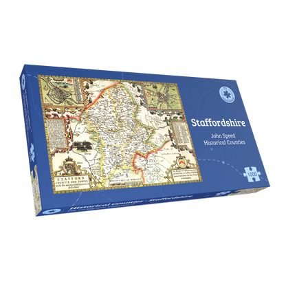 Staffordshire Historical Map 1000 Piece Jigsaw Puzzle (1610)