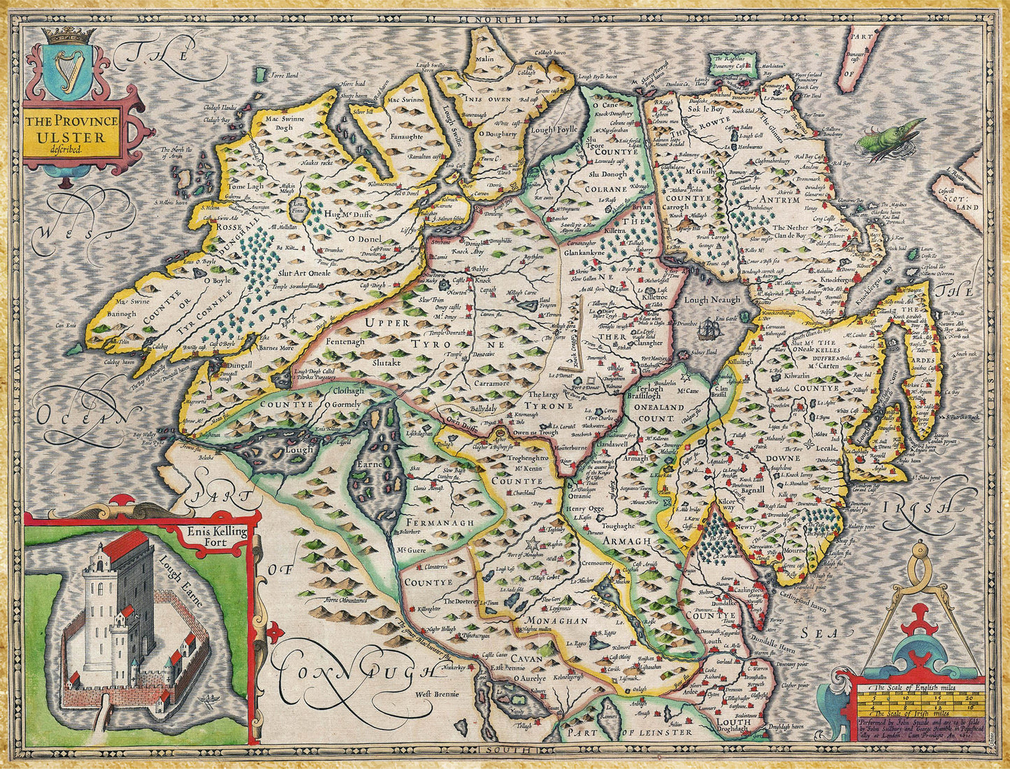 Ulster Historical Map 1000 Piece Jigsaw Puzzle (1610)