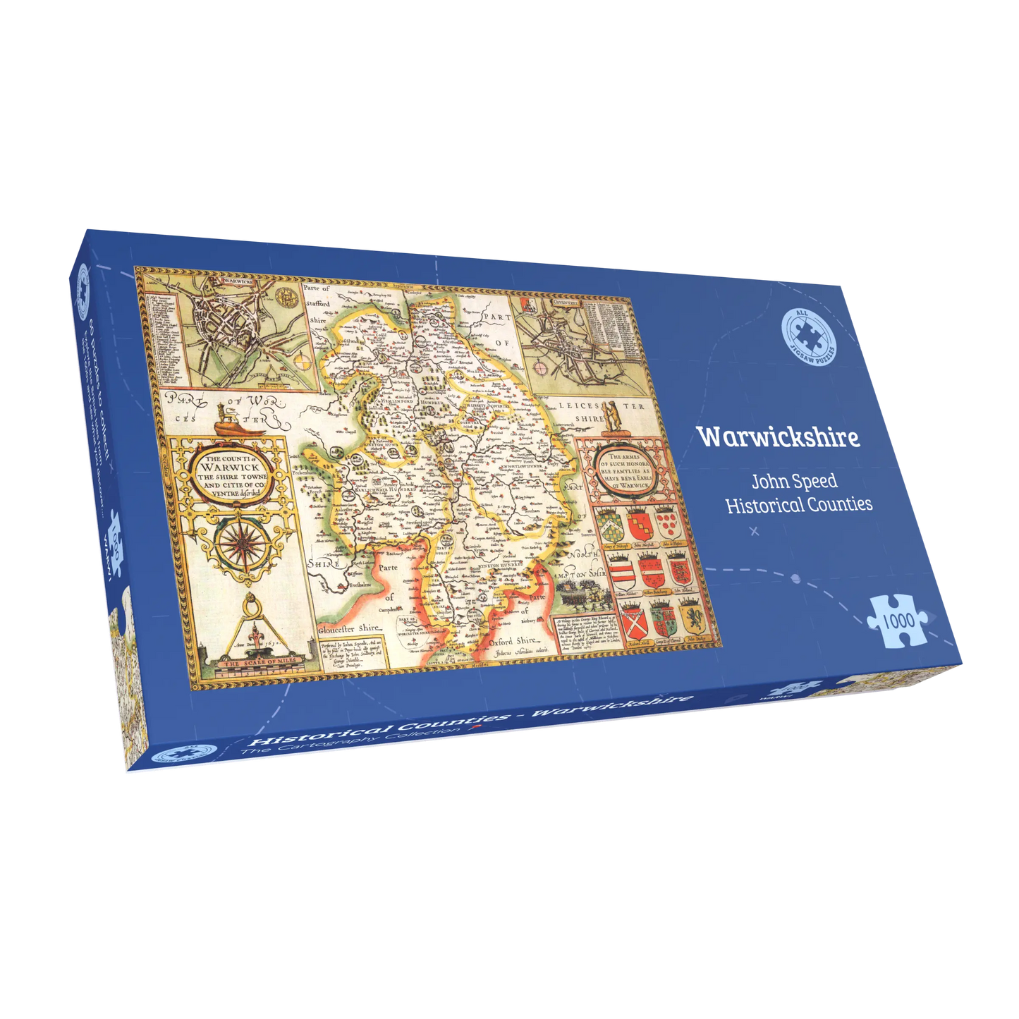 Warwickshire Historical Map 1000 Piece Jigsaw Puzzle