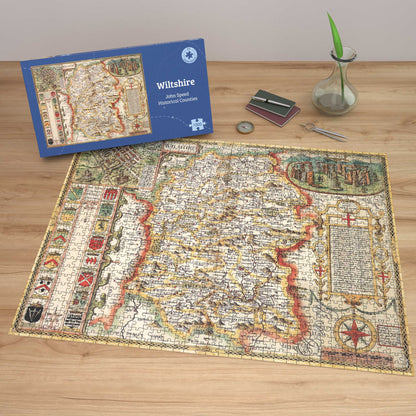 Wiltshire Historical Map 1000 Piece Jigsaw Puzzle (1610)