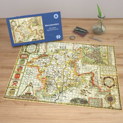 Worcestershire Historical Map 1000 Piece Jigsaw Puzzle (1610)