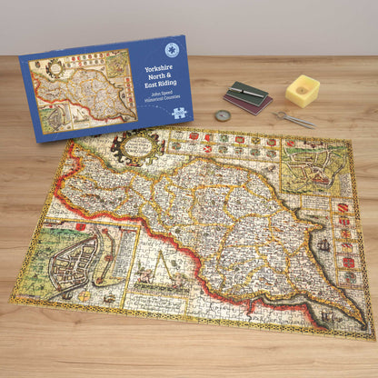 Yorkshire North & East Riding Historical Map 1000 Piece Jigsaw Puzzle (1610)