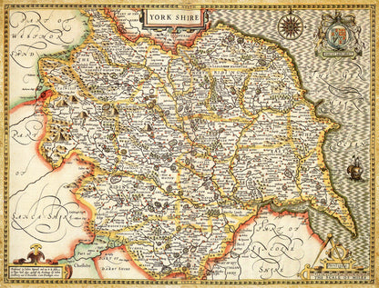 Yorkshire Historical Map 1000 Piece Jigsaw Puzzle (1610)
