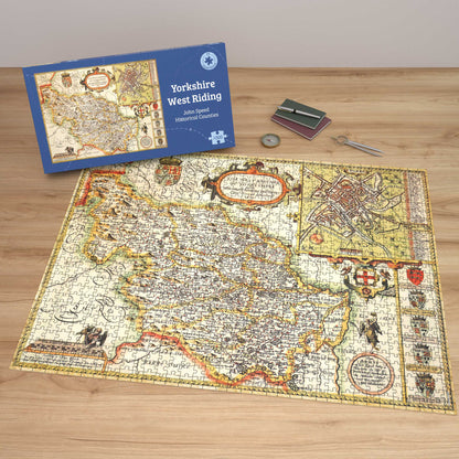 Yorkshire West Riding Historical Map 1000 Piece Jigsaw Puzzle (1610)