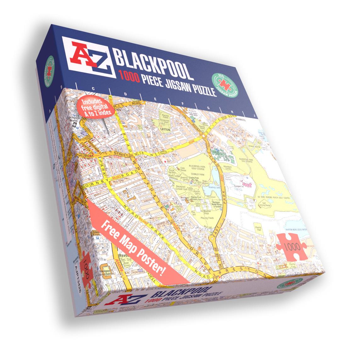 A-Z Map of  Blackpool 1000 Piece Jigsaw