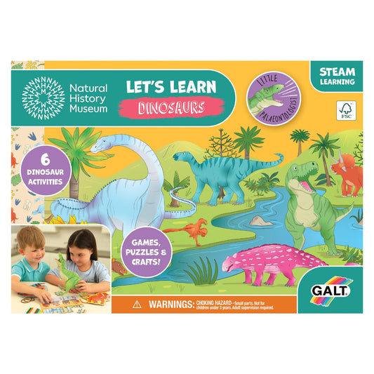 D-Natural History Museum Let's Learn Dinosaurs Activity Pack