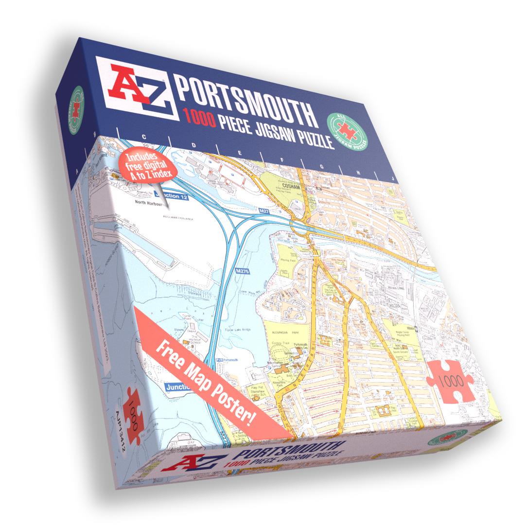 A-Z Map of  Portsmouth 1000 Piece Jigsaw