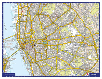 A-Z Map of Liverpool  Wall Map