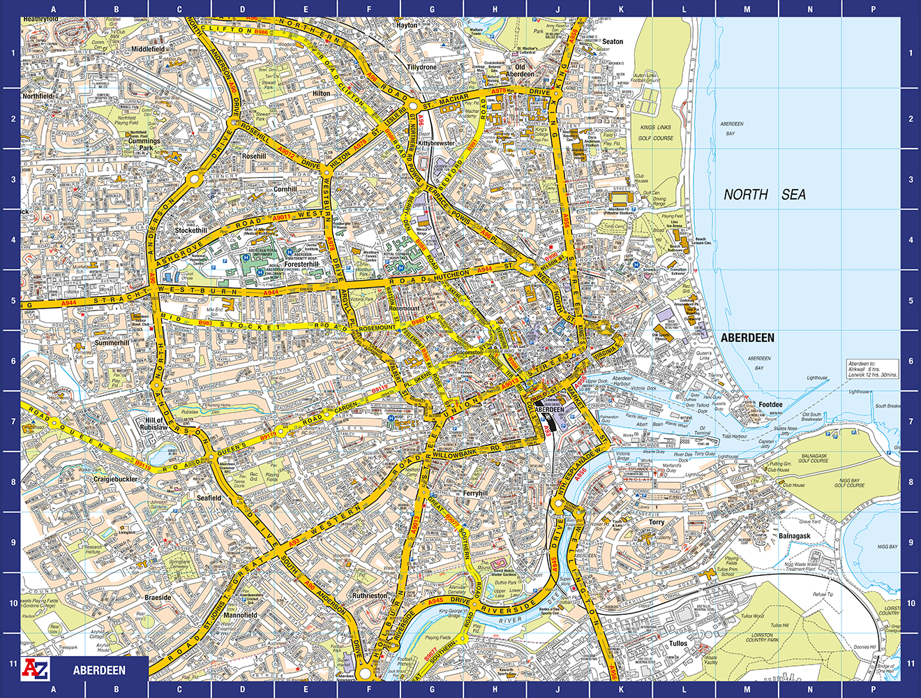 A-Z Map of Aberdeen 1000 Piece Jigsaw
