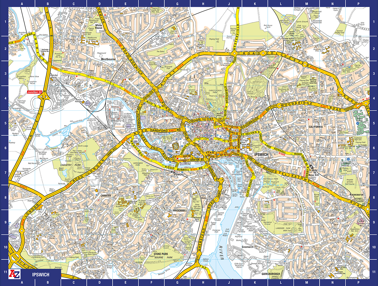 A-Z Map of Ipswich 1000 Piece Jigsaw – Geopacks
