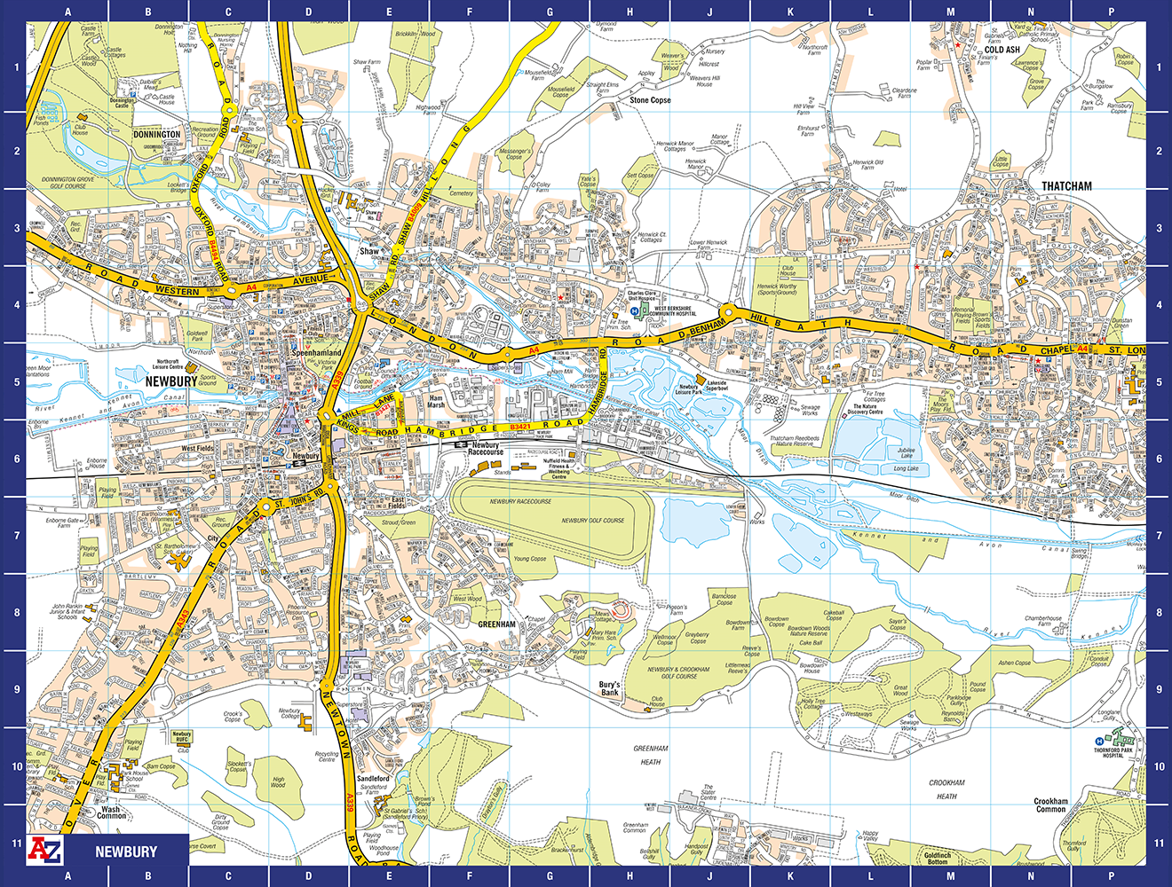 A-Z Map of Newbury 1000 Piece Jigsaw