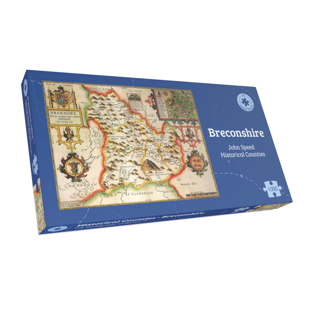 Breconshire Historical Map 1000 Piece Jigsaw Puzzle (1610)