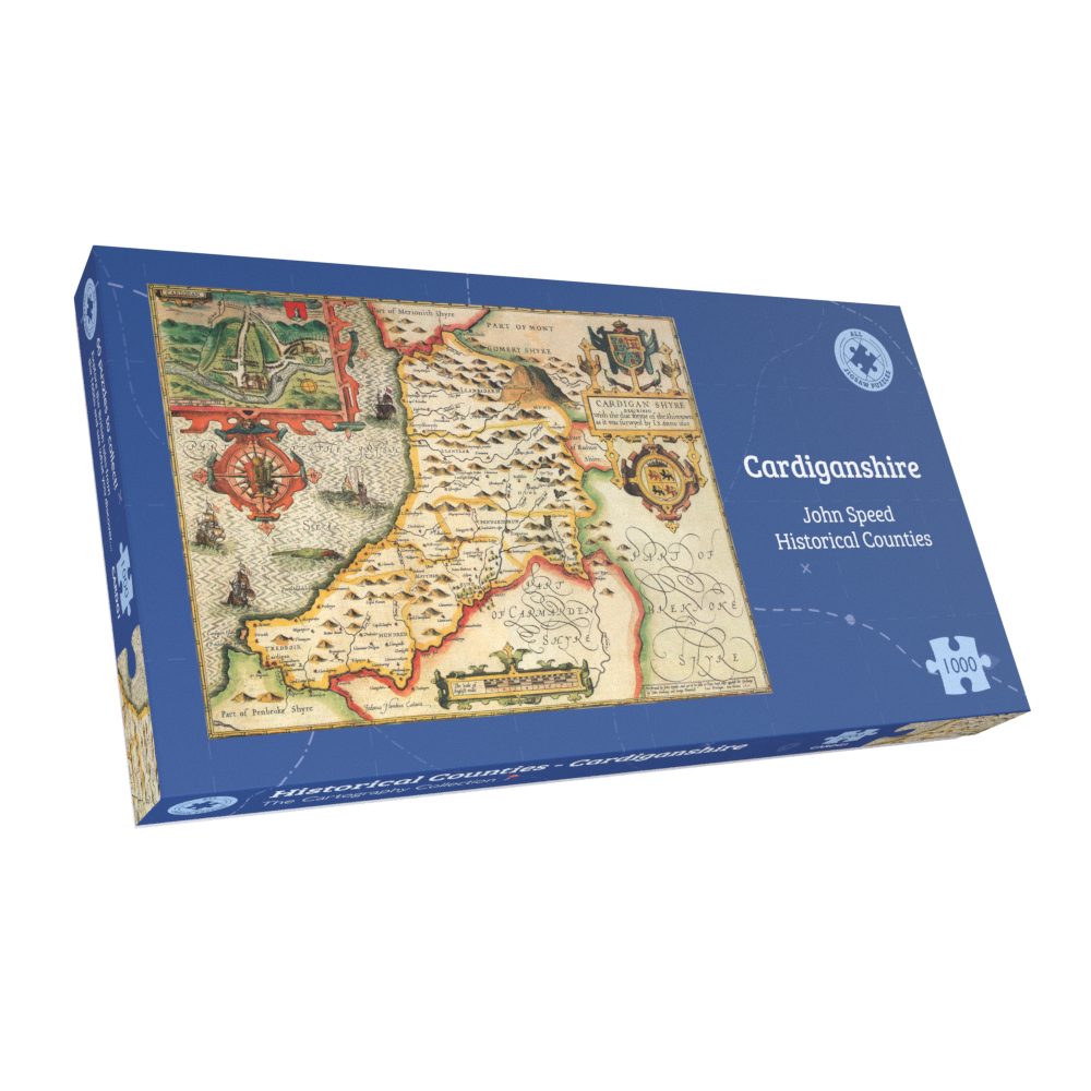 Cardiganshire Historical Map 1000 Piece Jigsaw Puzzle (1610)