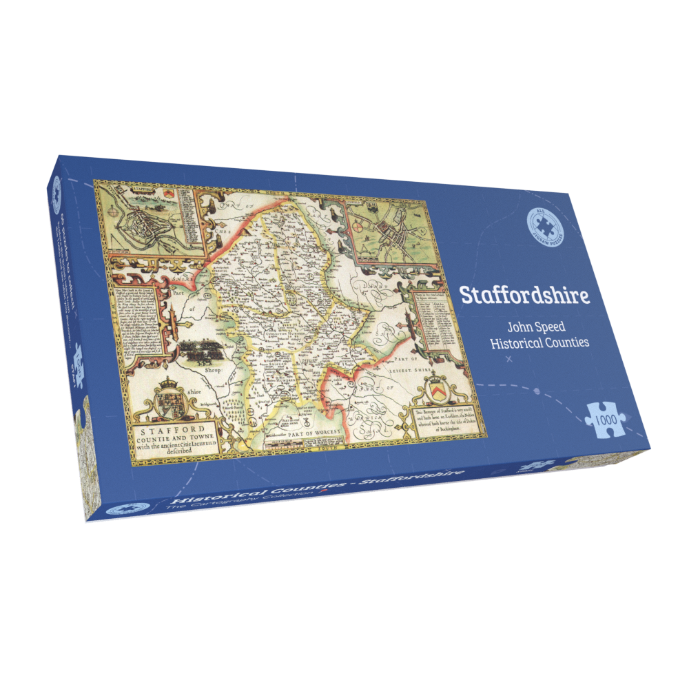 Staffordshire Historical Map 1000 Piece Jigsaw Puzzle (1610)