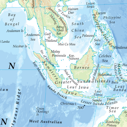 World Physical Features Map