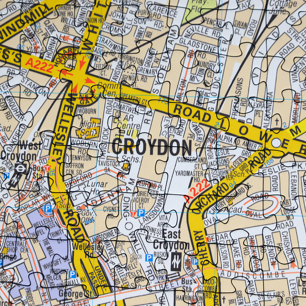 A-Z Map of Croydon 1000 Piece Jigsaw