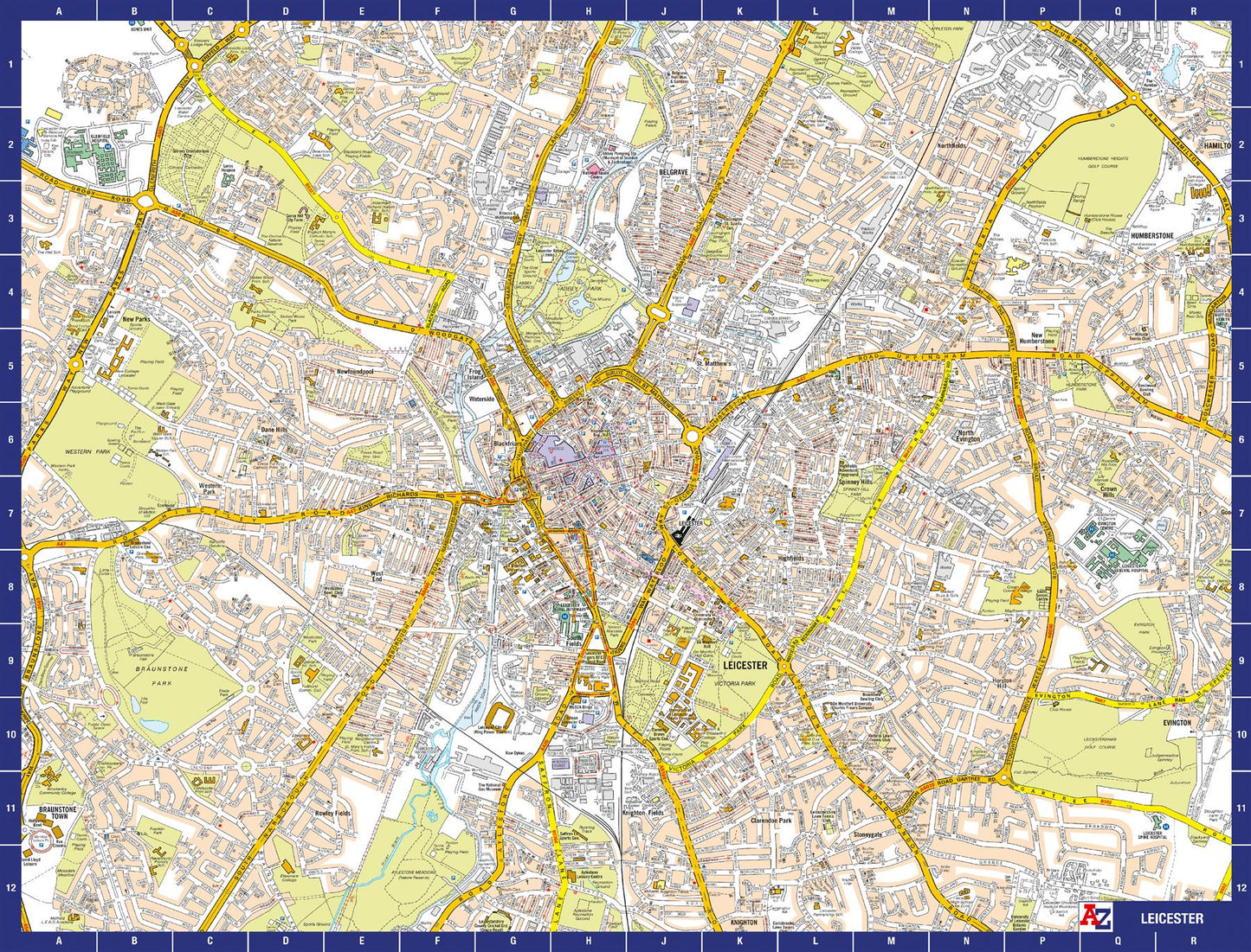 A-Z Map of  Leicester 1000 Piece Jigsaw