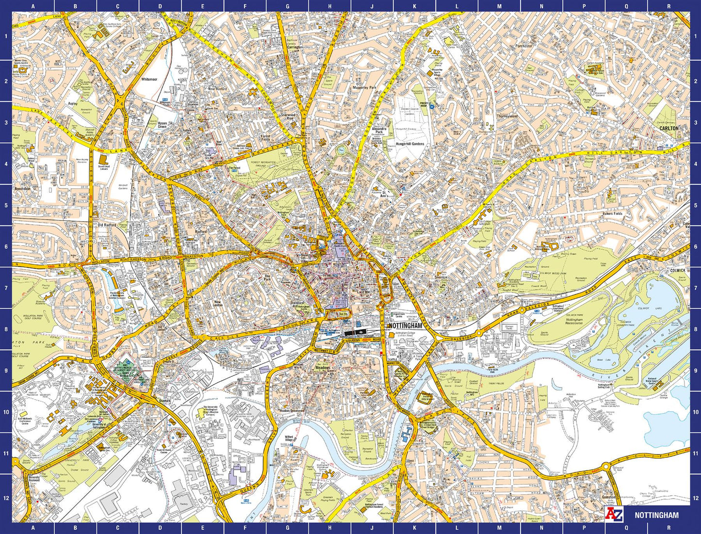 A-Z Map of  Nottingham 1000 Piece Jigsaw