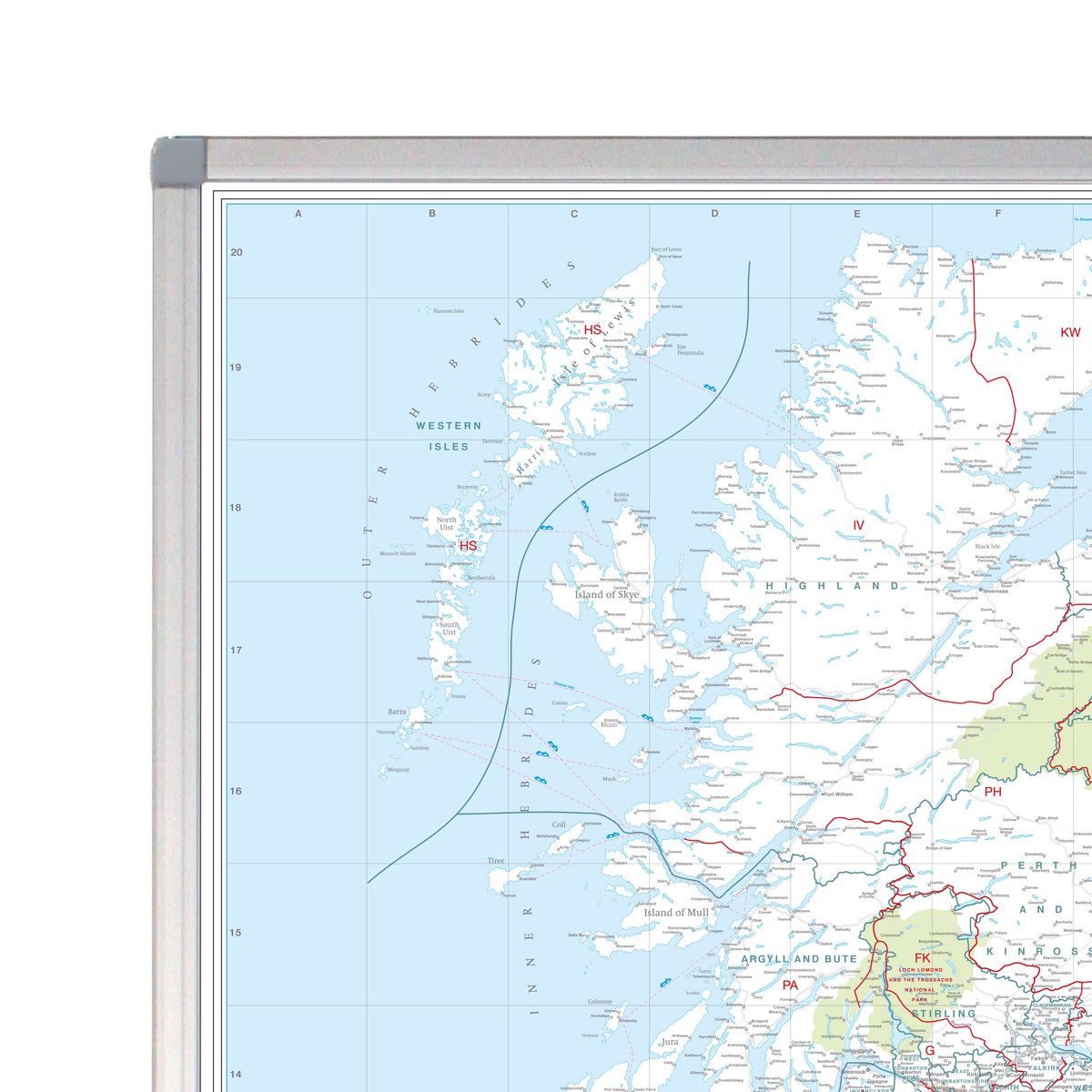UK Postcode Wall Map of Great Britain & NI | Map Marketing – Geopacks