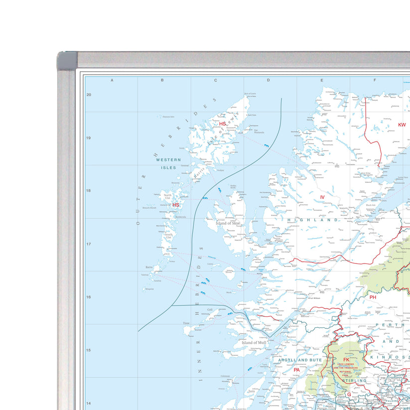 UK Postcode Wall Map of Great Britain & NI | Map Marketing – Geopacks