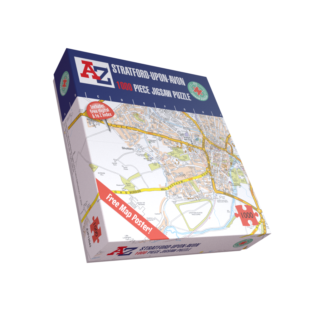 A-Z Map of  Stratford-upon-Avon 1000 Piece Jigsaw