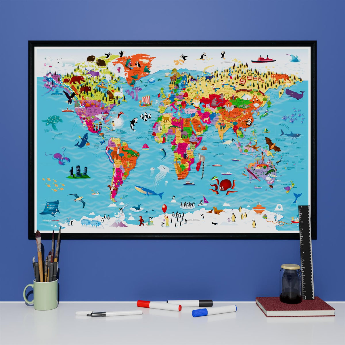Children's World Pinboard Map