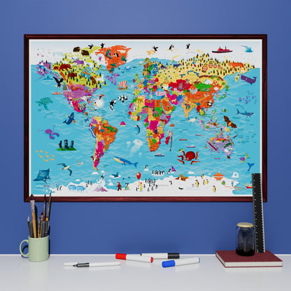 Children's World Pinboard Map