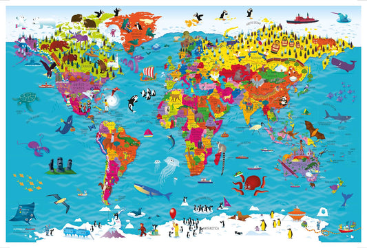 Children's World Pinboard Map