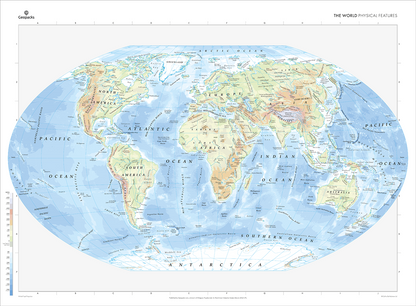 World Physical Features Map