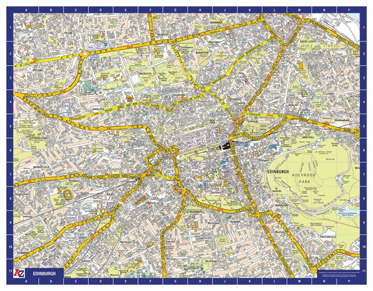 A-Z Map of Edinburgh Wall Map