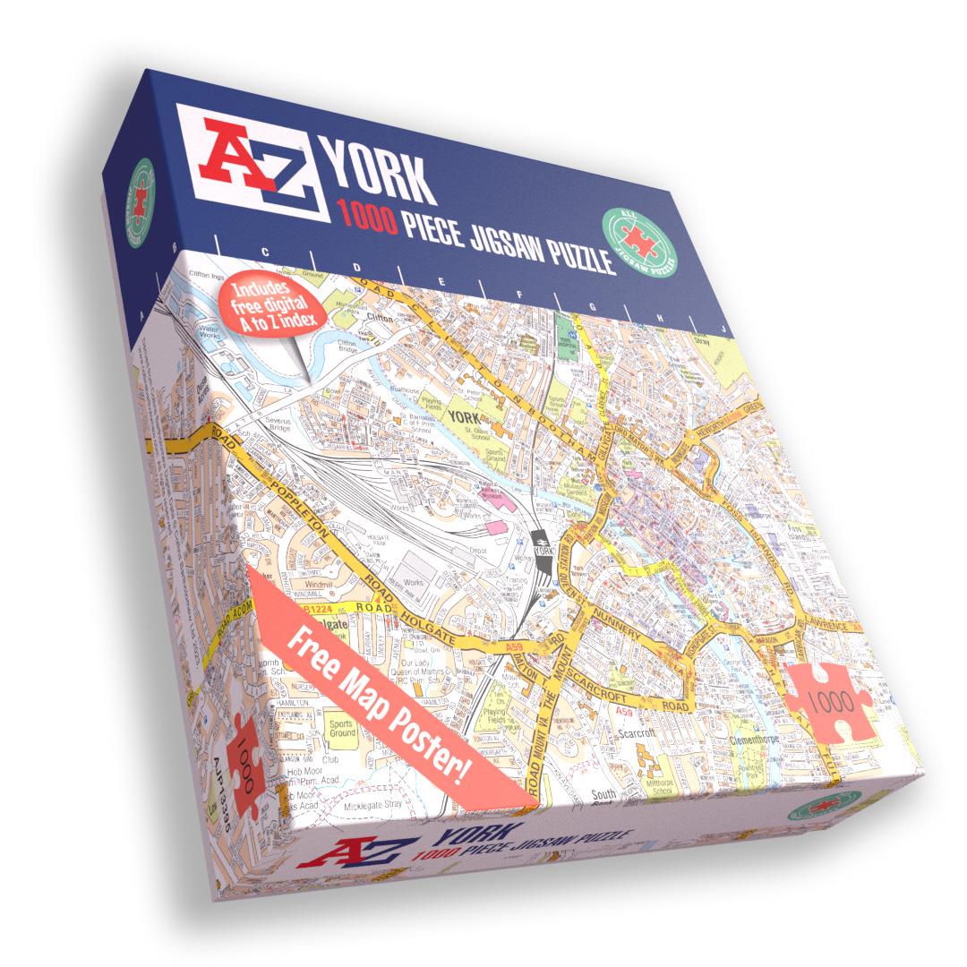 A-Z Map of  York 1000 Piece Jigsaw
