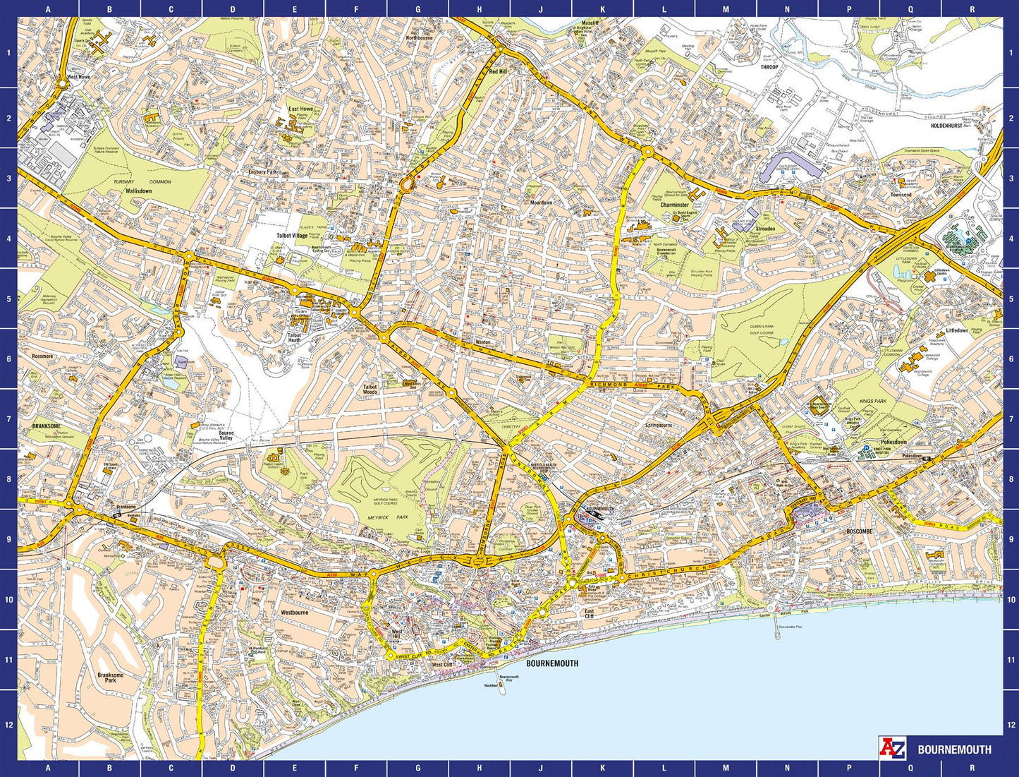 A-Z Map of  Bournemouth 1000 Piece Jigsaw