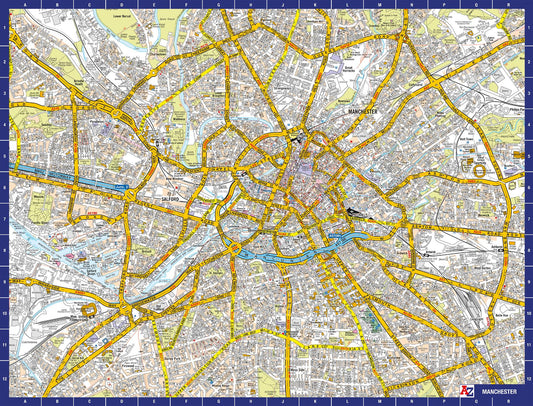 A-Z Map of  Manchester 1000 Piece Jigsaw