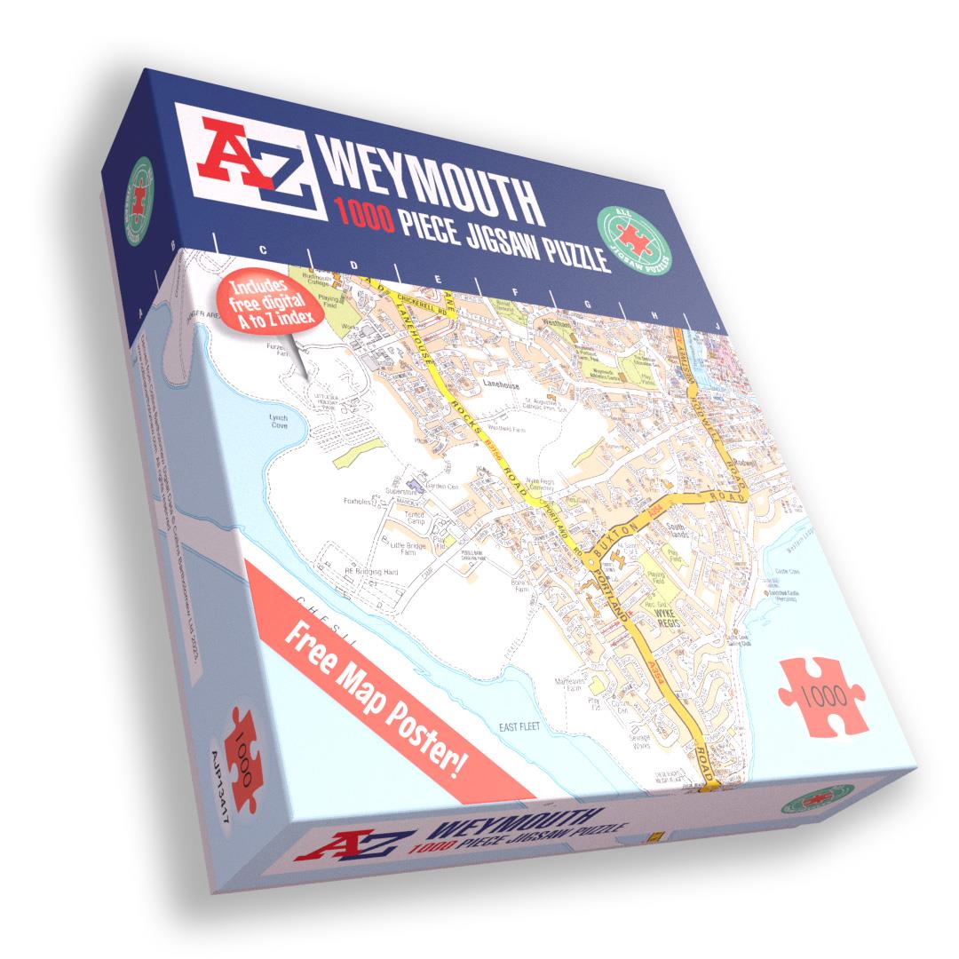 A-Z Map of  Weymouth 1000 Piece Jigsaw