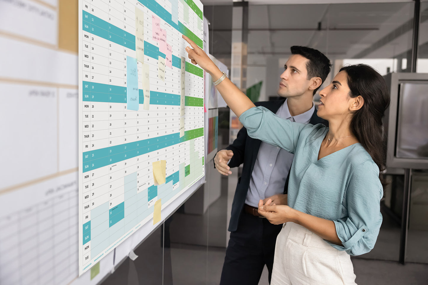 Tax Planner - 2026/27 Fiscal Wall Planner - Green (Giant 119x93cm)