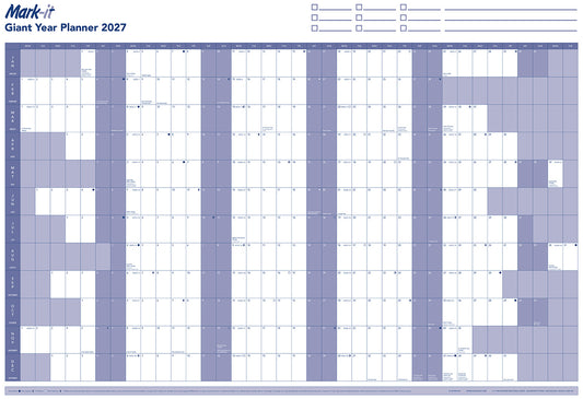 2027 YEARLY WALL PLANNER - MARK IT