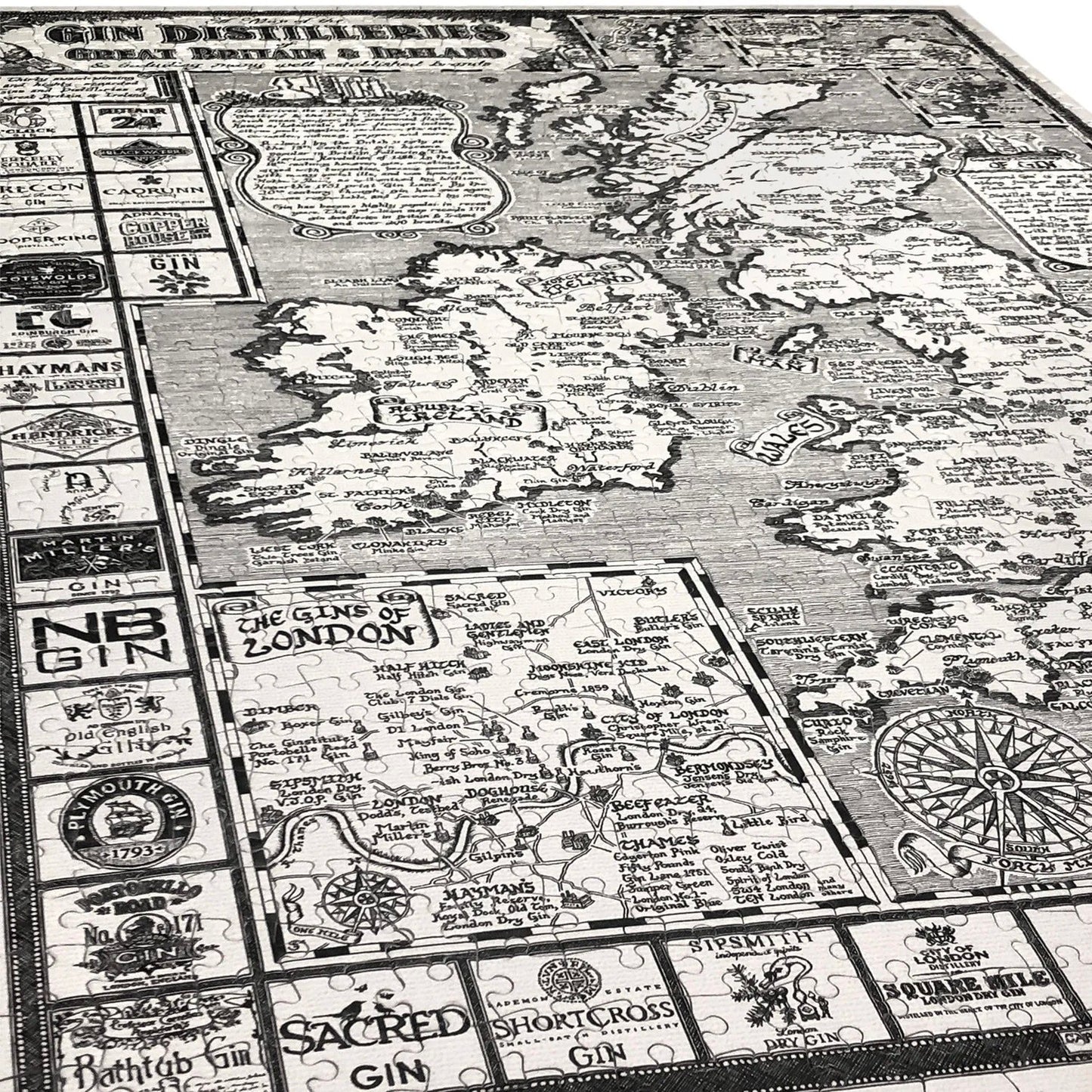 Gin Map Jigsaw 
Puzzle - 1000 pieces