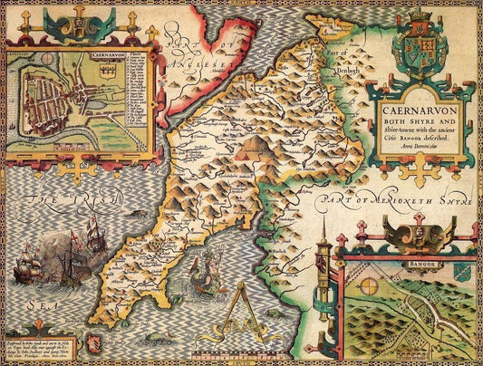 Caernarfonshire Historical Map 1000 Piece Jigsaw Puzzle (1610) - All Jigsaw Puzzles