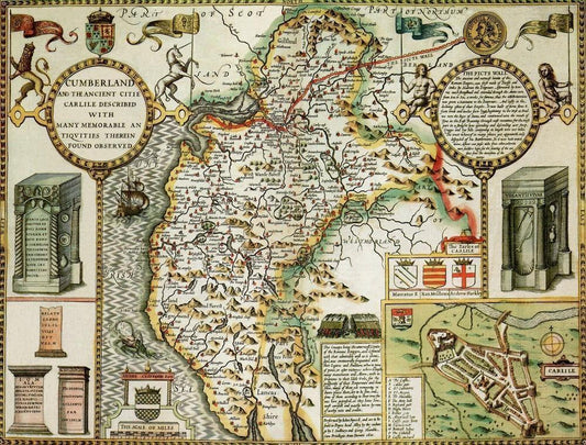 Cumberland Historical Map 1000 Piece Jigsaw Puzzle (1610) - All Jigsaw Puzzles