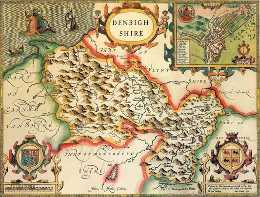 Denbighshire Historical Map 1000 Piece Jigsaw Puzzle (1610) - All Jigsaw Puzzles
