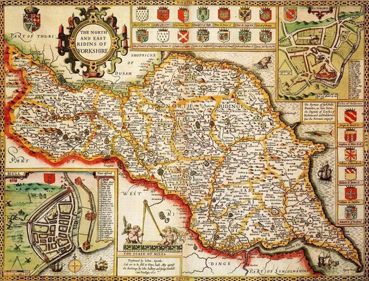 Yorkshire North & East Riding Historical Map 1000 Piece Jigsaw Puzzle (1610) - All Jigsaw Puzzles UK
 - 1