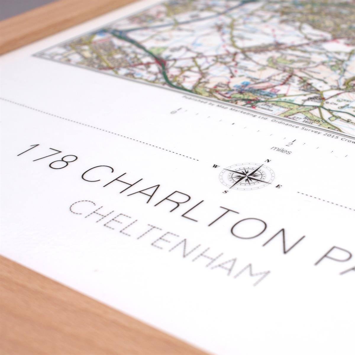 Map Gift - My Home Is Here - Personalised Wall Map
