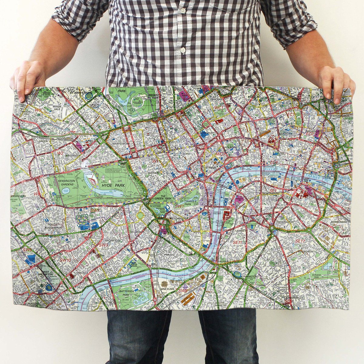 Map Gift - Personalised Cotton Map Tea Towel