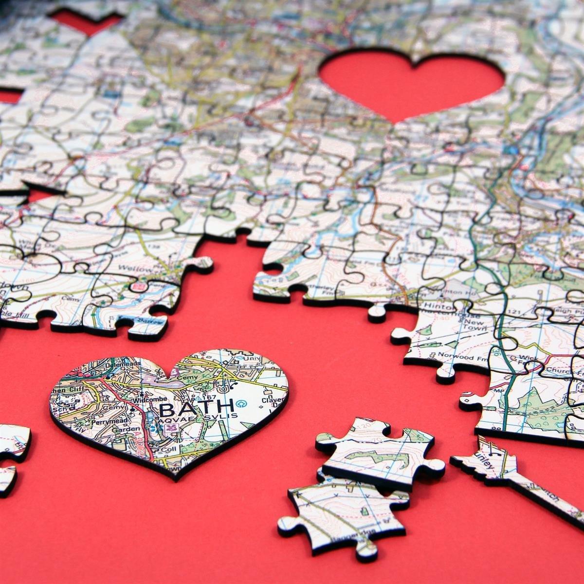 Map Gift - Personalised Special Places Wooden Jigsaw Puzzle