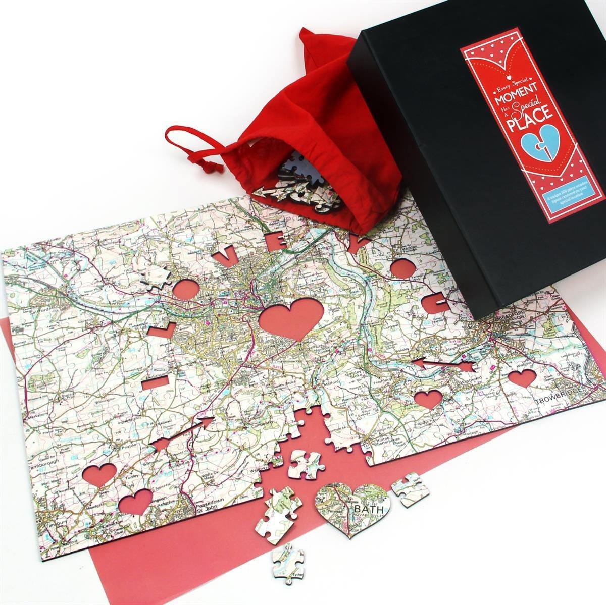 Map Gift - Personalised Special Places Wooden Jigsaw Puzzle