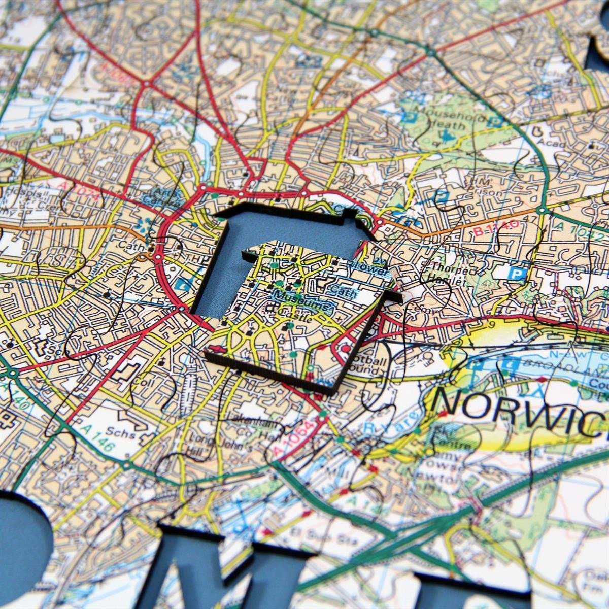 Map Gift - Personalised Wooden Hometown Jigsaw Puzzle