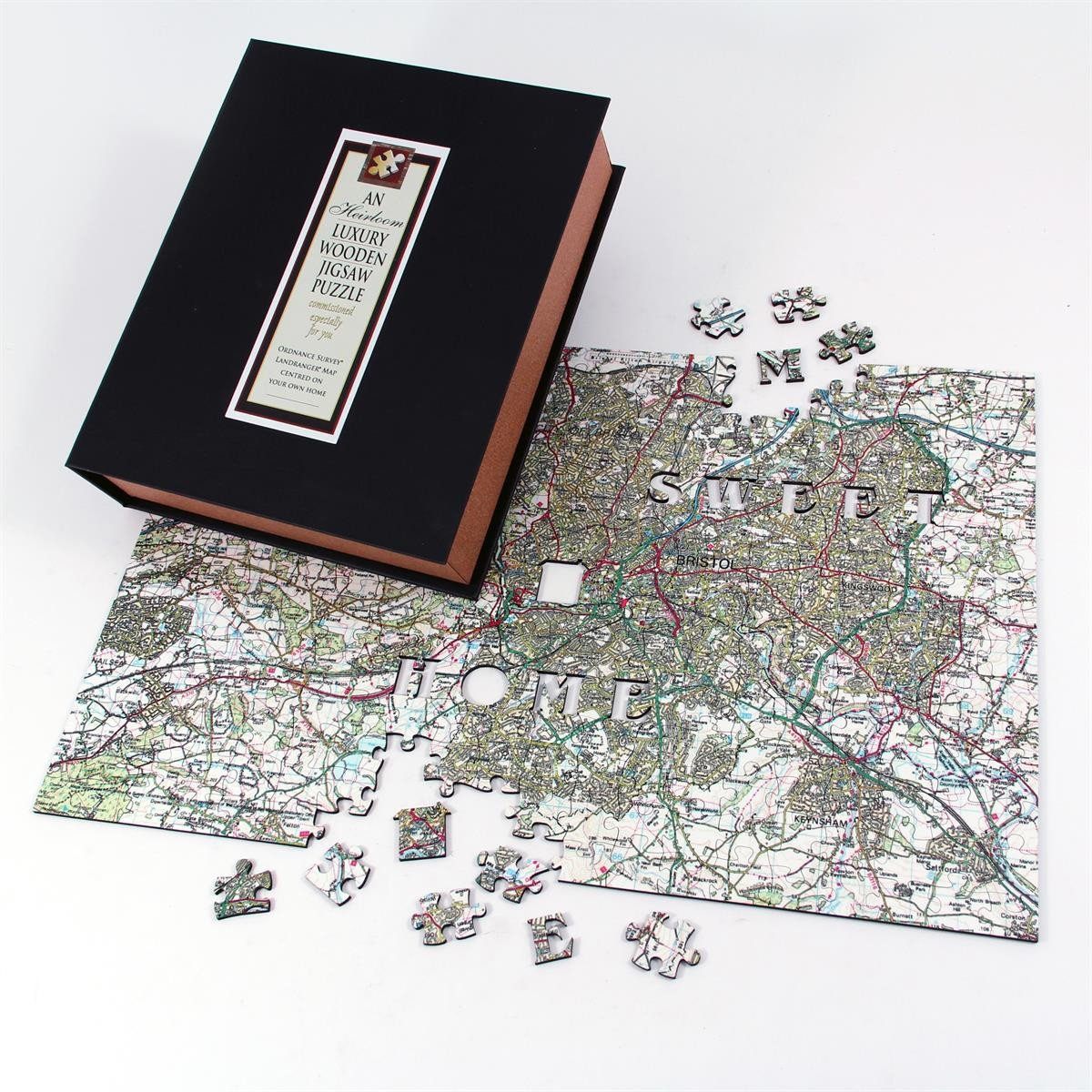 Map Gift - Personalised Wooden Hometown Jigsaw Puzzle
