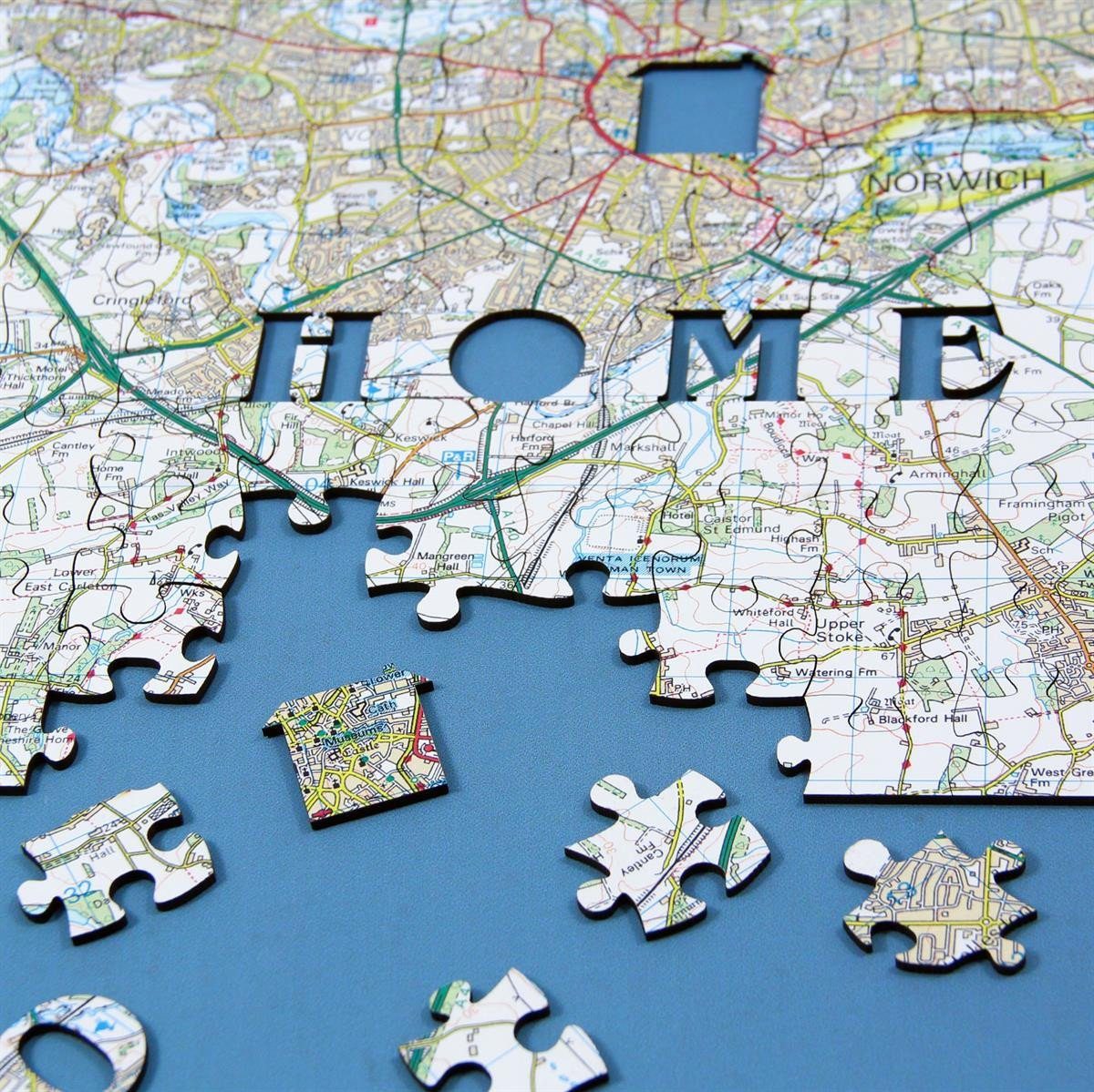 Map Gift - Personalised Wooden Hometown Jigsaw Puzzle