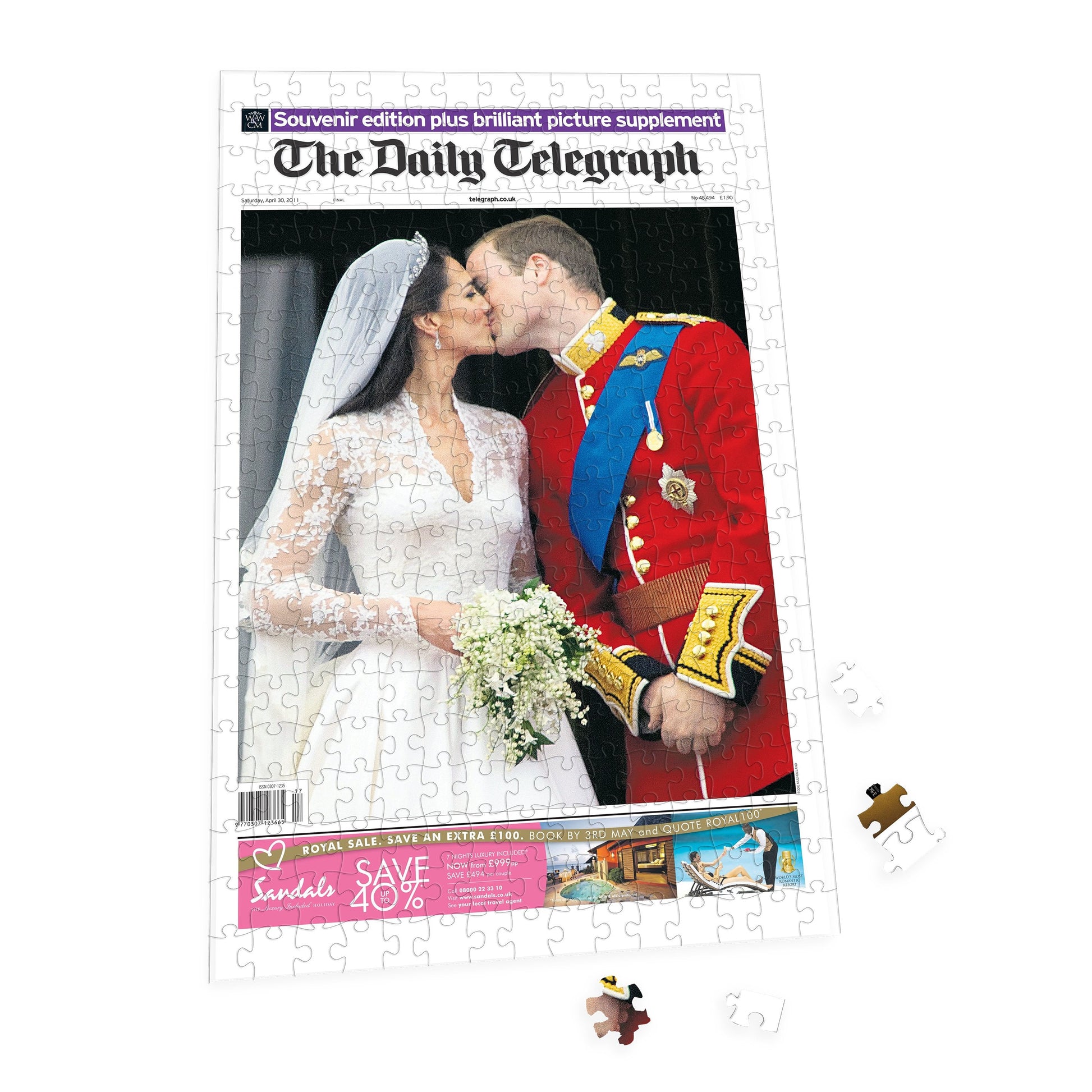 Personalised "The Telegraph" Front Page 400 Piece Jigsaw Puzzle 5