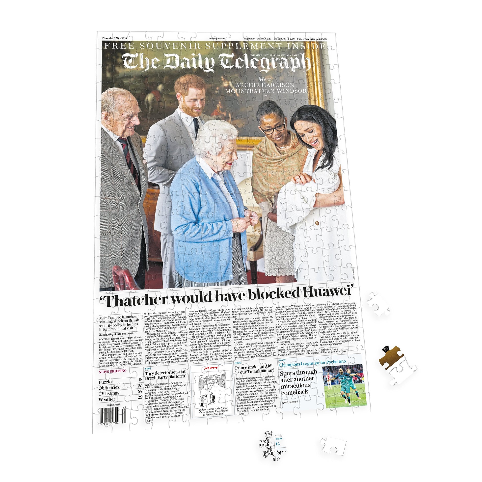 Personalised "The Telegraph" Front Page 400 Piece Jigsaw Puzzle 2